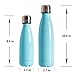 SHAREWIN Stainless Steel Water Bottle Vacuum Double Wall Cola Shape Leak Proof Drinking Bottle Travel Thermal Flask Perfect for Outdoor Hiking, Office, Sports - 12oz 14oz 17oz