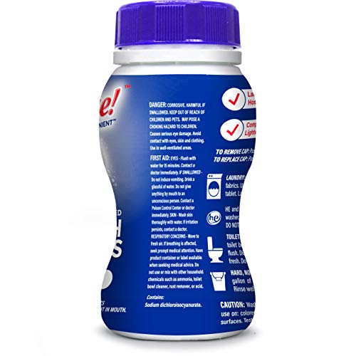 AMAZE! Ultra Concentrated Bleach Tablets for Laundry and Home Cleaning. (32 Count Original)