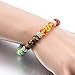 7 Chakras Bracelet Handmade Rainbow Round Bead Charm Bracelets for Women