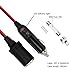 SPARKING 10FT Cigarette Lighter Extension Cord 10FT- Replacement Male Plug to Female Socket 16AWG Cigar Lighter Extender Cable With LED Lights,Fuse 15A