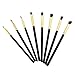Makeup Eye Brush Set - Eyeshadow Eyeliner Blending Crease Kit - 8 Essential Makeup Brushes - Pencil, Shader, Tapered, Definer -Make You Look Flawless (Golden)