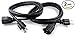 Ubercords 6 Foot (2 Pack) Power Extension Cord - 16 AWG Power 3 Prong Appliance Extension Cable Cord - 125 Volts, 13 Amps - UL Listed