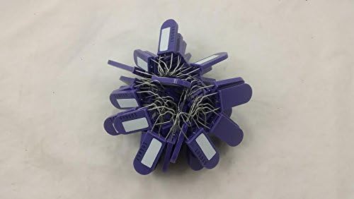 100 Purple Tamper EVIDENT TAPLOCK Drop Cable Security TAG