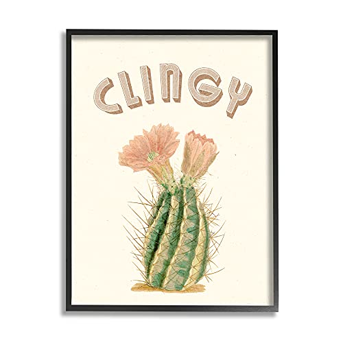 Stupell Industries Vintage Clingy Typography Prickly Floral Desert Cactus