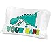 Personalized Cute Dinosaur Boys Pillow Case - (Toddler - Travel Size 13 x 18 or Standard 20 x 30 Size Birthday Gift idea for Boys Kids Room Decor