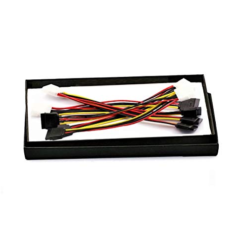 DaFuRui 5pcs 4 Pin Molex to 2×15 Pin SATA Power Y-Cable Adapter for IDE 8 Inches - Thumbnail 7