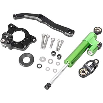 Newsmarts Aluminum Steering Damper Set Steering Damper Stabilizer with Bracket Fits KAWASAKI Z1000 2010-2013