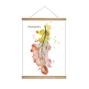 Hanging Poster Wooden Framed Dream Come True Theme Home Wall Canvas Prints Ready to Hang - 18"x24" inches