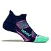 Feetures Elite Max Cushion No Show Tab Athletic Running Socks for Men and Women - Navy + Bermuda Blue - Size Medium