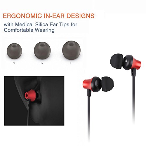 Pomelo Best Earphone with Mic and Remote (Black and Red) - Thumbnail 3