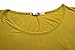 JollieLovin Women's Short Sleeve Loose Fit Flare Hem T Shirt Tunic Top (Yellow, 3X)