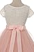 Flower Girl Dress Two-Tone Lace See Through Cap Sleeve