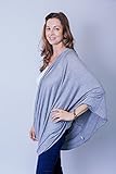 Luxurious Bamboo/Cotton Nursing Cover, Infinity Breastfeeding Scarf, Ultra Soft, No Polyester! Wear many ways, Full Coverage,67 x 0.1 x 27.5 inches (Gray)