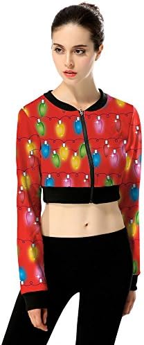 Empico Women's Sweater Christmas Short Cardigan Swearshirts Tops