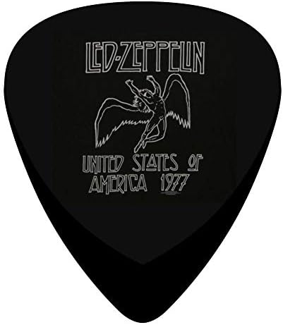 Zeppe_lin 1977 US Guitar Picks 12-Pack Celluloid Plectrums 4pcsx0.46mm, 4pcsx0.71mm and 4pcsx0.96mm