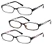 Gamma Ray Women's Reading Glasses 3 Print Ladies Fashion Readers for Women - 1.75