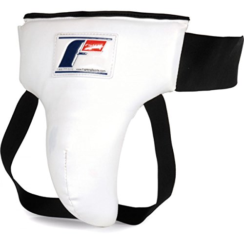 Fighting Sports Groin Ab Protector, White/Black, Medium