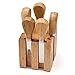 HULLR Premium Stainless Steel Cheese Knives Set Collection in Wood Cheese Block 6-Piece set