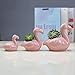 Youfui Ceramic Animal Flowerpot Succulent Plants Container Desk Mini Ornaments (Flamingos Family)