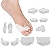 Bunion Relief Kit (12 pcs) - Treat Pain in Big Toe Joint, Tailors Bunion. Including Pads For Hallux Valgus, Ball Foot Pain, Bunion Corrector, Toe Spacers, Separators and Straighteners.