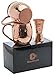 HardCraft Handcrafted and Hammered Finish Copper Moscow Mule Mugs with Jigger and Cocktail eBook, 16 oz. (Set of 2)
