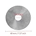 COMOK 4Pcs 40mm Dia 1mm Thickness 72 Teeth Circular High Speed Steel Plain Slitting Saw Cutter Cutting Tool(Size:40mm x 1mm x 13mm)