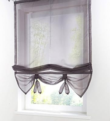 Amazon Com Livebycare 1pcs Solid Roman Shades Voile Ribbon