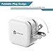 Mini Dual Port USB Wall Charger, 12W 2-Pack iClever Portable Travel Charger Adapter for iPhone12 11 Pro Xs Max XR X 8 Plus 7 6, iPad Pro Air Mini, Samsung Galaxy S9 S10 Plus S8 Note 9, HTC, and More