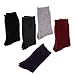 Dosoni Women Super Thick Soft Knit Wool Warm Winter Crew Socks 5 Pack (5 Pack Soild Color A)