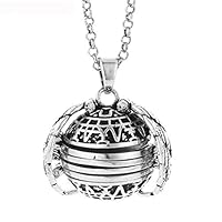 Agelloc 10PC Creative Necklace Memory Necklace 4 Photo Locket Necklace Vintage Bronze Tone Angel Wing Pendant Expandable Necklace Accessories Jewelry for Women Girls (BR)
