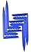 Limin Stakes for Beach Towels,Blue,Set of 4