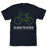 38 Miles Per Burrito Bike T-Shirt|Vintage Look|Soft Fabric