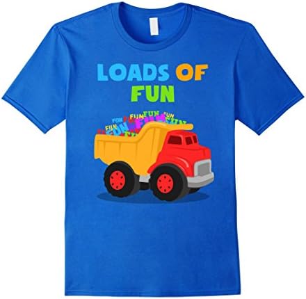 Men's Loads of Fun | Cute Dump Truck T-shirt by Zany Brainy | Toy 2XL Royal Blue