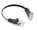 CablesOnline, 5-Pack 6-inch CAT6 Network UTP Ethernet RJ45 Flat-Design Patch Black Cable, (U6-000FK-5)