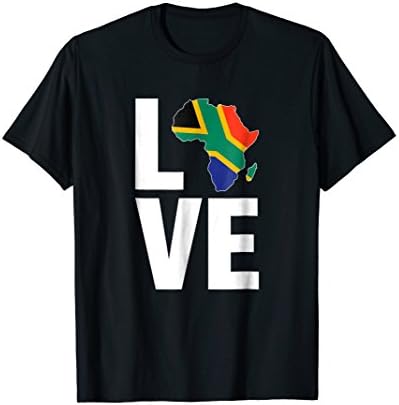 South African T Shirt Gift Love Flag Colors T-Shirt