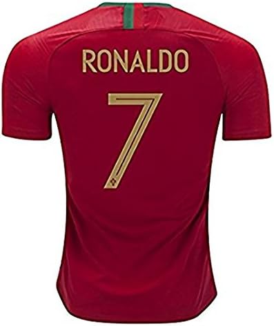 NBRSPRT C Ronaldo #7 Soccer Jersey Mens 2018 Portugal National Team Red XL