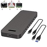 QNINE NVME Enclosure for M.2 NVME SSD, USB 3.1 Gen 2 Type C Interface