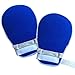 1 Pair Hand Finger Control Mitts Protection Gloves Loop Closure Prevent Self-Harm(Dark blue）