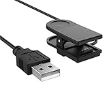 Garmin Forerunner 35 Charger Clip, MoKo USB Data Sync Charge Cradle Dock Charger Clip Charging Cable for Garmin Forerunner 35 / 230 / 235XT / 630 / 735XT / Approach S20 Smart Watch, Black