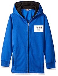 PUMA Big Boys - Sudadera con capucha (forro polar, cremallera completa)