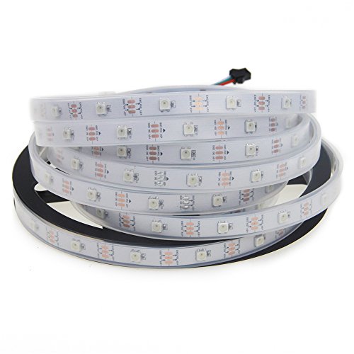WS2812B Digital RGB LED Strip 150 Pixels Individually Addressable 5V, Aclorol WS2812B Programmable 5050SMD 30 LEDs/m LED Strip Dream Color IP67 Waterproof Work w/Arduino & Raspberry Pi Controller