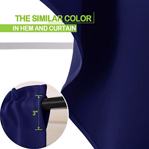 image for NICETOWN Blackout Rod Pocket Kitchen Tier Curtains- Tailored Scalloped