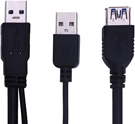 StyEAST SC321 USB3.0 Y cable 2.62ft A female to dual A male cable for external USB peripheral