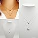 RoseSummer Women's Jewery Doublelayer Chains with Star and Moon Simple Choker Necklace (Sliver)