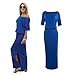 Party Dress,Laimeng Women Summer Long Maxi BOHO Evening Party Dress with Pocket (XL, Blue)