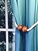 Fenwick Home 2 Pcs Magnetic Curtain Tiebacks Brown, Wooden Magnetic Tiebacks for Curtains, Curtain Holders for Drapes