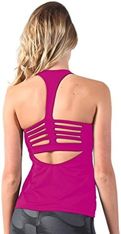Wgwioo Women Yoga Sport Vest Sleeveless Blouse Casual T-Shirt Tops Workout Sleeveless Elasticity T Back Performance Fitness Quick Dry Outdoor Run