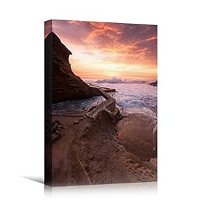signwin Canvas Wall Art Sun Setting into The...