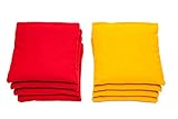 Weather Resistant Cornhole Bags (Set of 8) by SC Cornhole (Red/Yellow)