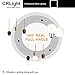 CRLight 6W Dimmable LED Globe Bulb 4000K Daylight White, 60W Equivalent 600 Lumens, E26 Base Edison Style G16 Globe Frosted Glass Ceiling Fan Bathroom Vanity LED Filament Light Bulbs, 6 Pack